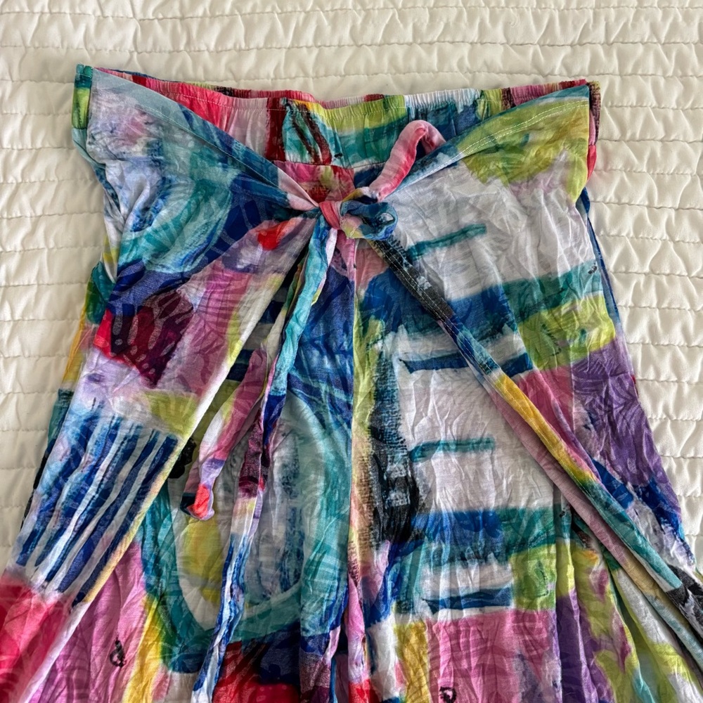 Vibrant Multicolor Wide Leg Jumpsuit - Picture 5 of 16